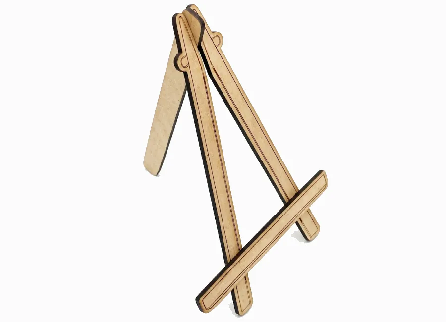 Chevalet bois MDF naturel, support inclus pour cadre de naissance personnalisé Créa'Flo