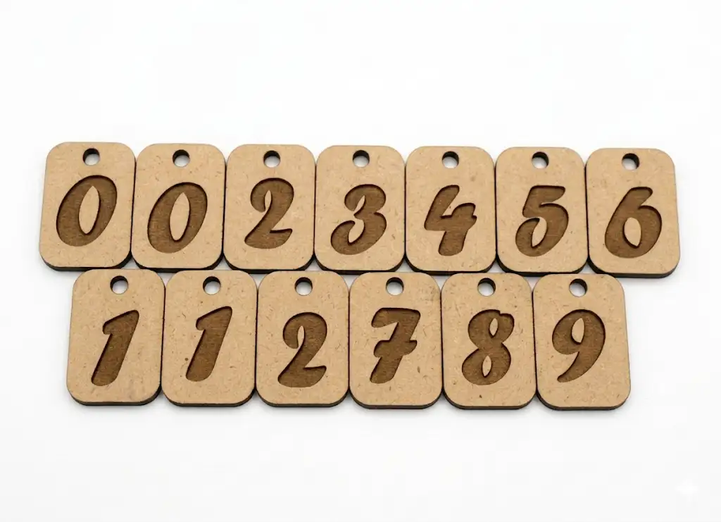 Compteur dodos anniversaire 13 chiffres bois MDF gravés laser de 00 à 31, Créa'Flo