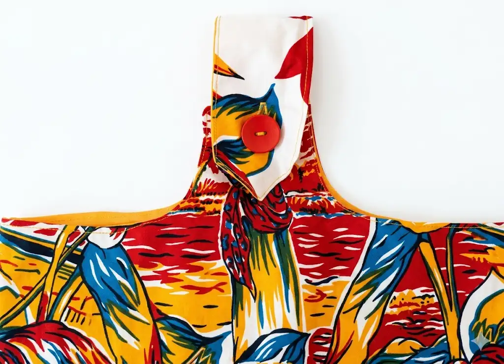 Sac pinces linge détail anse tissu imprimé tropical martiniquais coloré, cousu main Créa'Flo