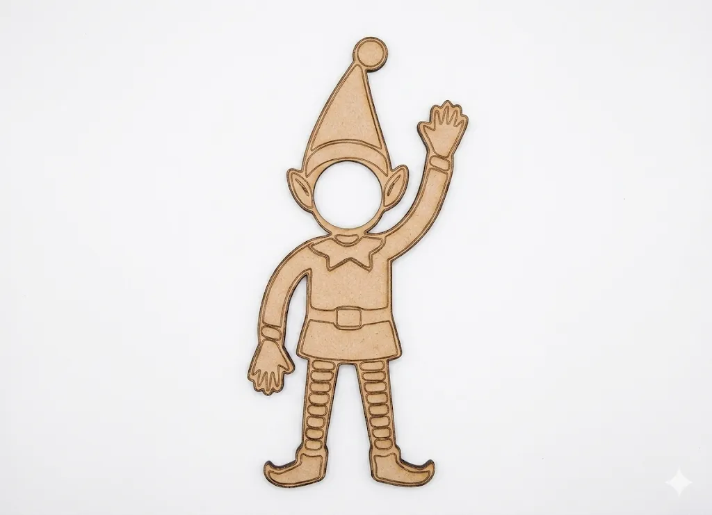 Lutin bois MDF découpé laser avec emplacement photo personnalisé, cadeau enfant, Créa'Flo