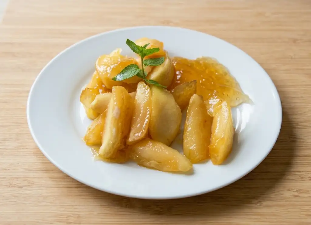 Pommes confites au miel à la menthe fraîche, recette maison de Phil — Créa'Flo by Flo